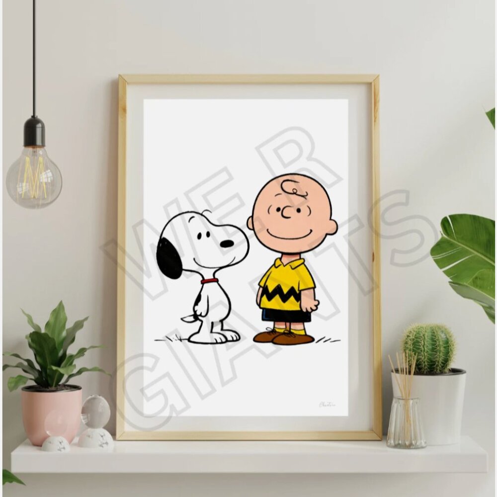 Snoopy and Charlie Brown 11x17 Art Print